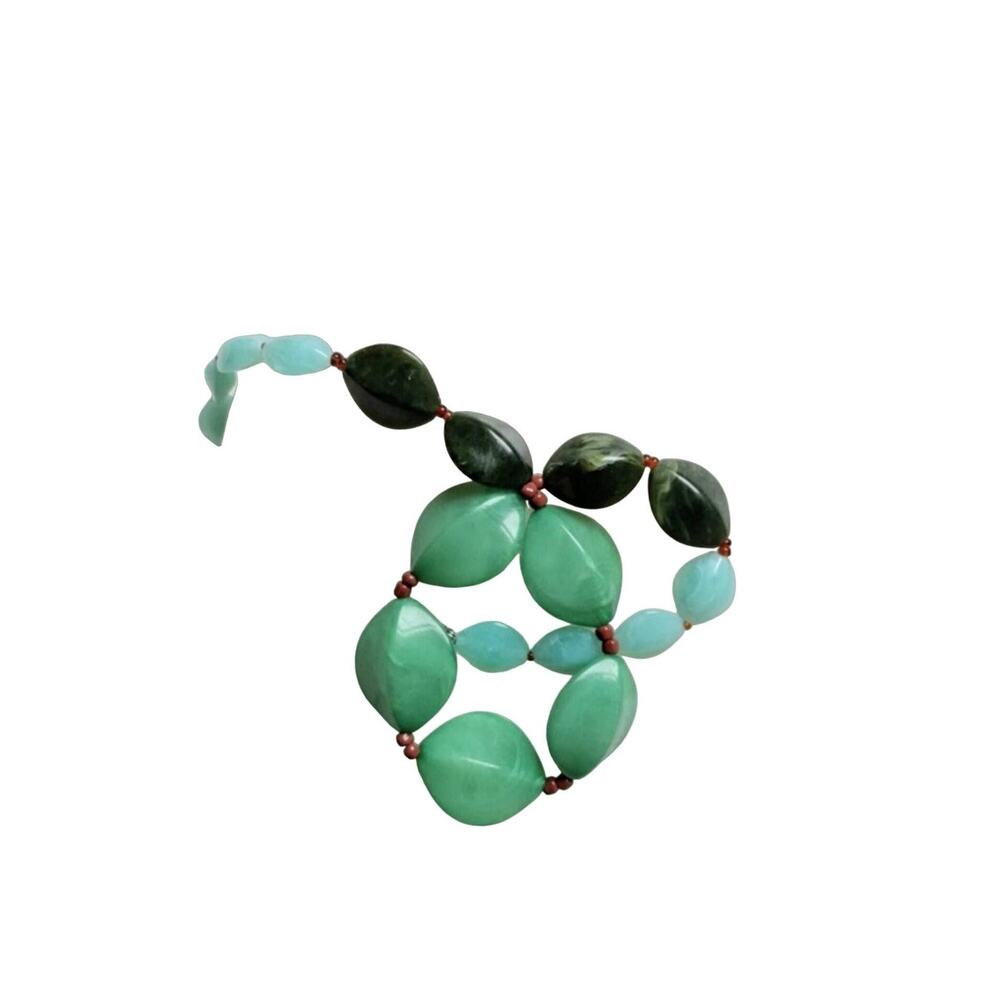 Statement Necklace In Green And Blue
